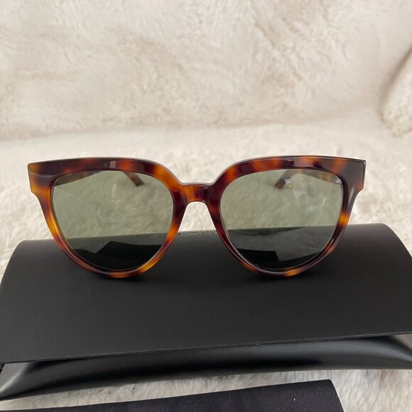 Saint Laurent YSL Women\'s Cat Eye Sunglasses SL M28 005 Havana 54mm